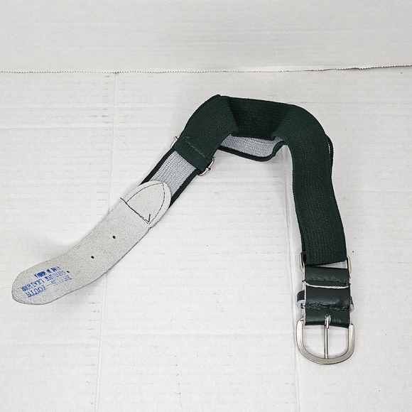 New Martin Sports BBY125 Baseball Belt Youth Dark Green Genuine Leather - Picture 9 of 10